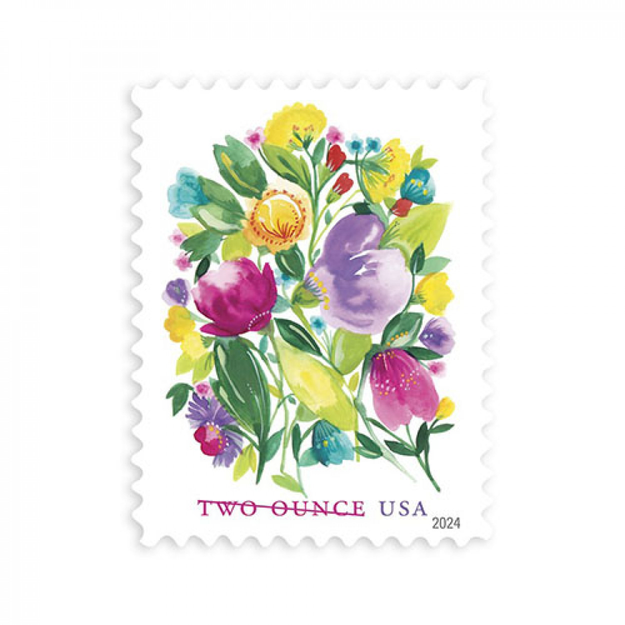 (2024) USPS Wedding Blooms Forever Stamps