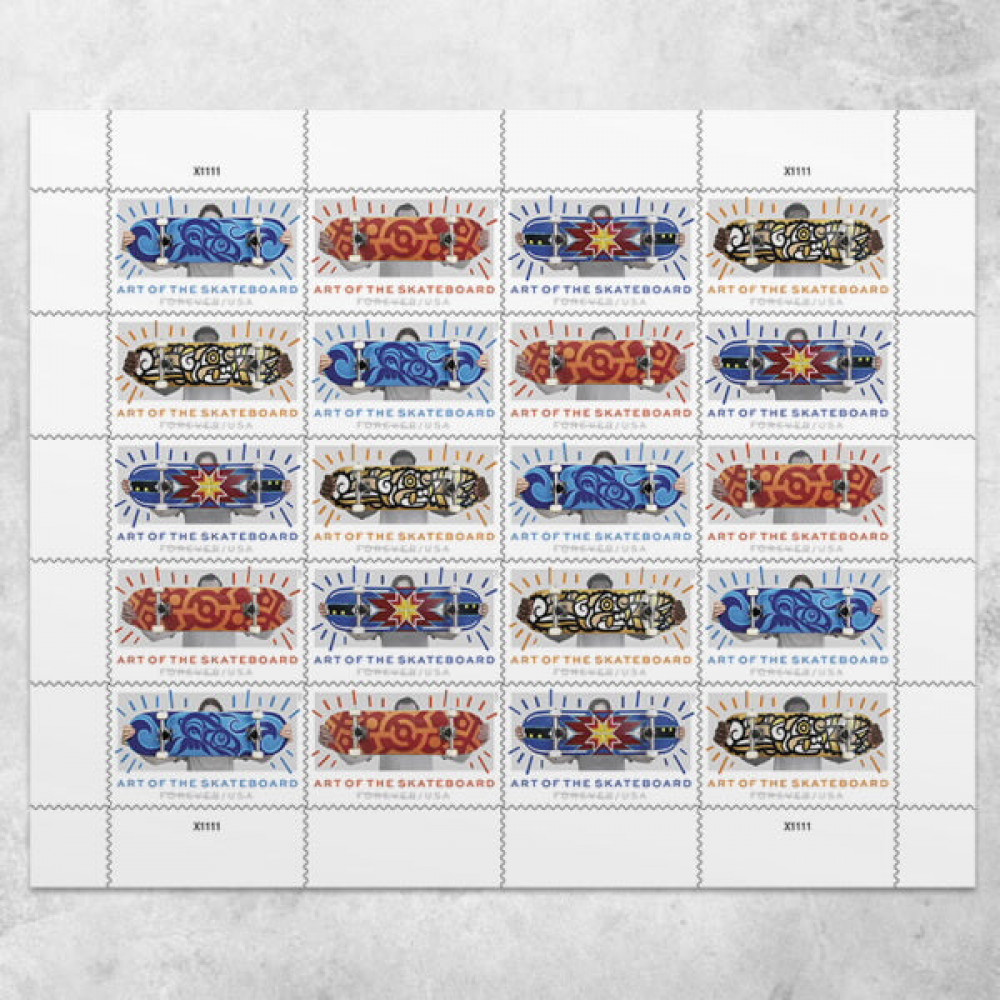 (2023) Art of the Skateboard Postage Stamps
