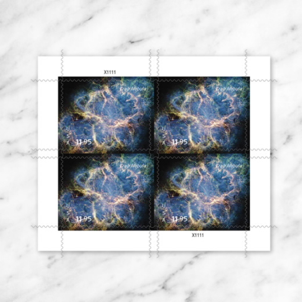 (2026) Crab Nebula Priority Mail Stamps, Sheet of 4