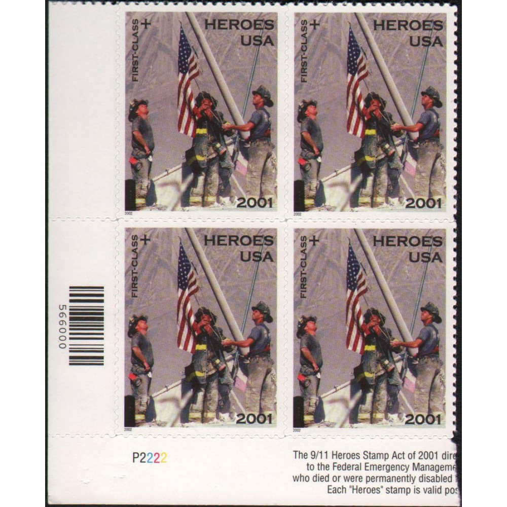 (2001) US America Responds 9-11 Heroes Postage Stamps